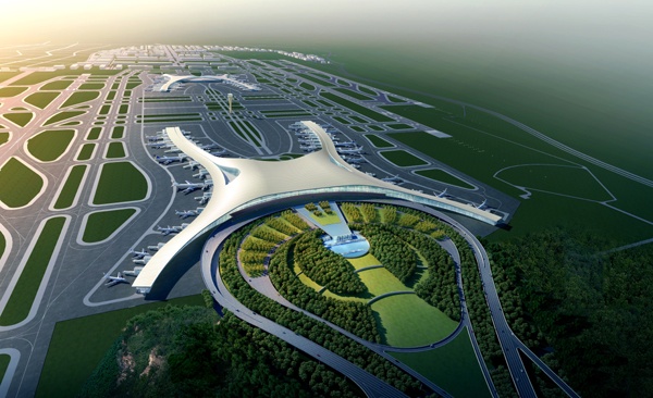 重慶機場：高亮度吸引眼球！